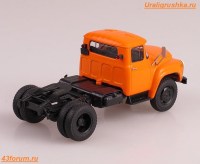 Масштабная модель 1:43 Седельный тягач 4х2 ЗиЛ-130В1, оранжевый (Автоистория (АИСТ)